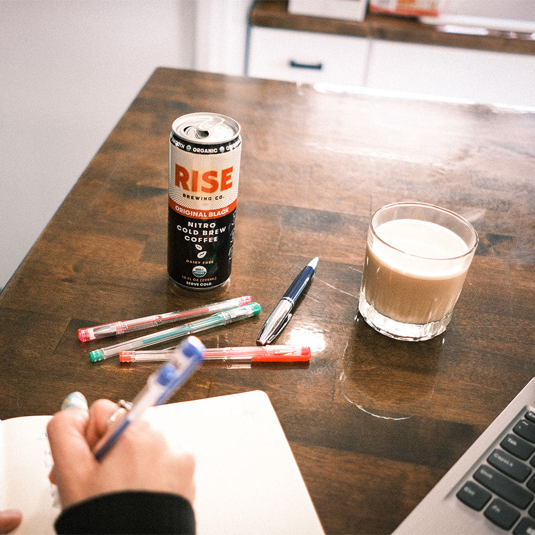 RISE Brewing Co. Nitro Cold Brew Original Black front work!