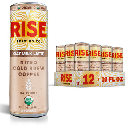 RISE Brewing Co. Oat Milk Latte Nitro Cold Brew 10oz 12 pack