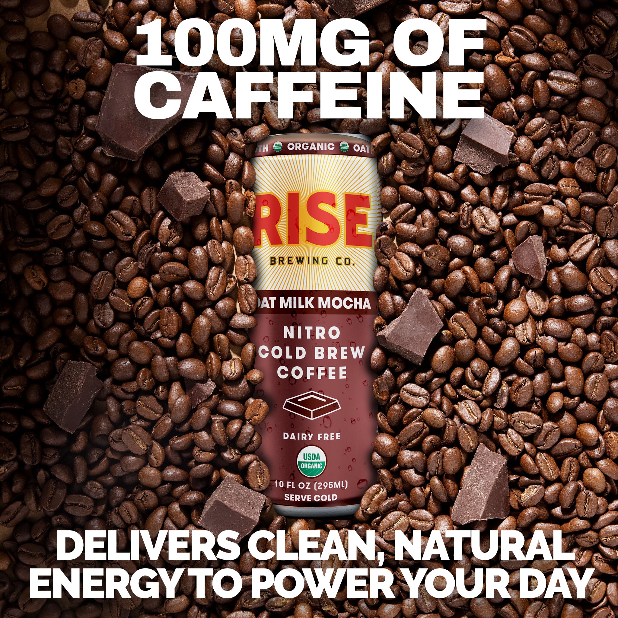 100mg of caffeine delivers clean, natural energy to power your day.