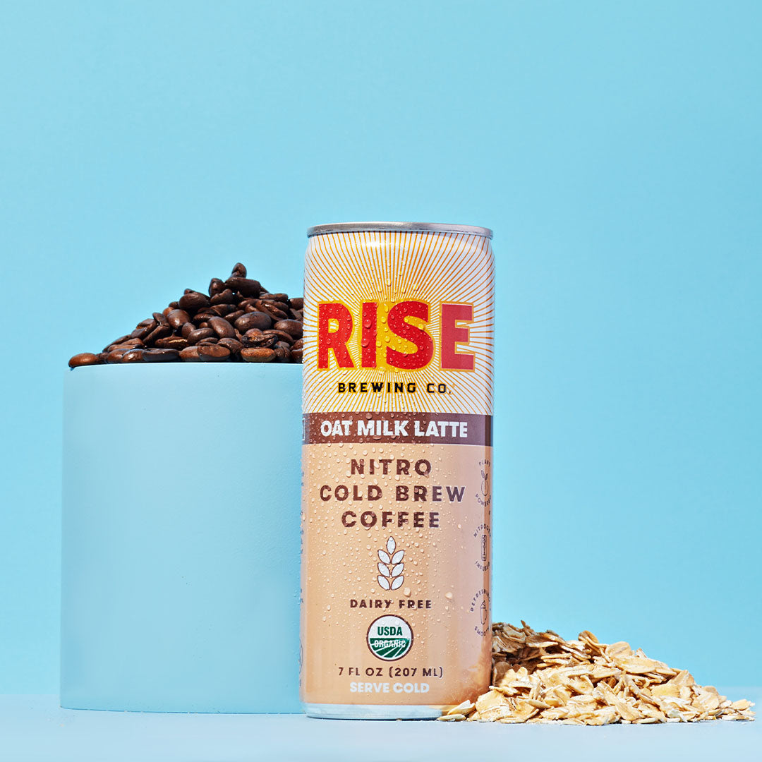 RISE Brewing Co. Oat Milk Latte Nitro Cold Brew oats 