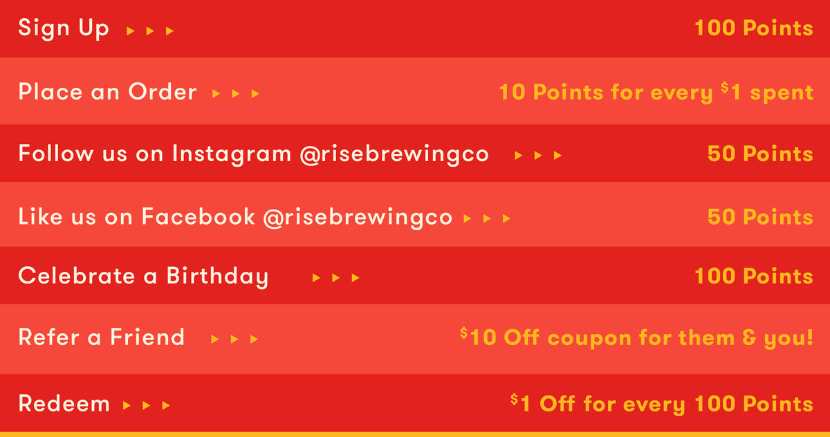RISE REWARDS PERKS – RISE Beverages LLC