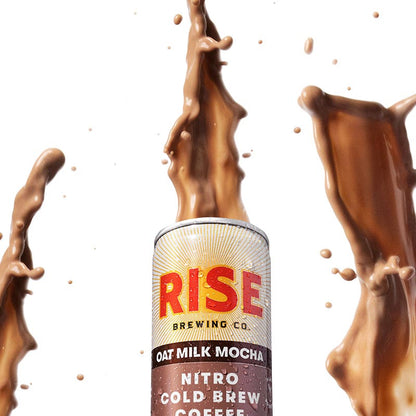 RISE Brewing Co. Oat Milk Mocha Nitro Cold Brew splash