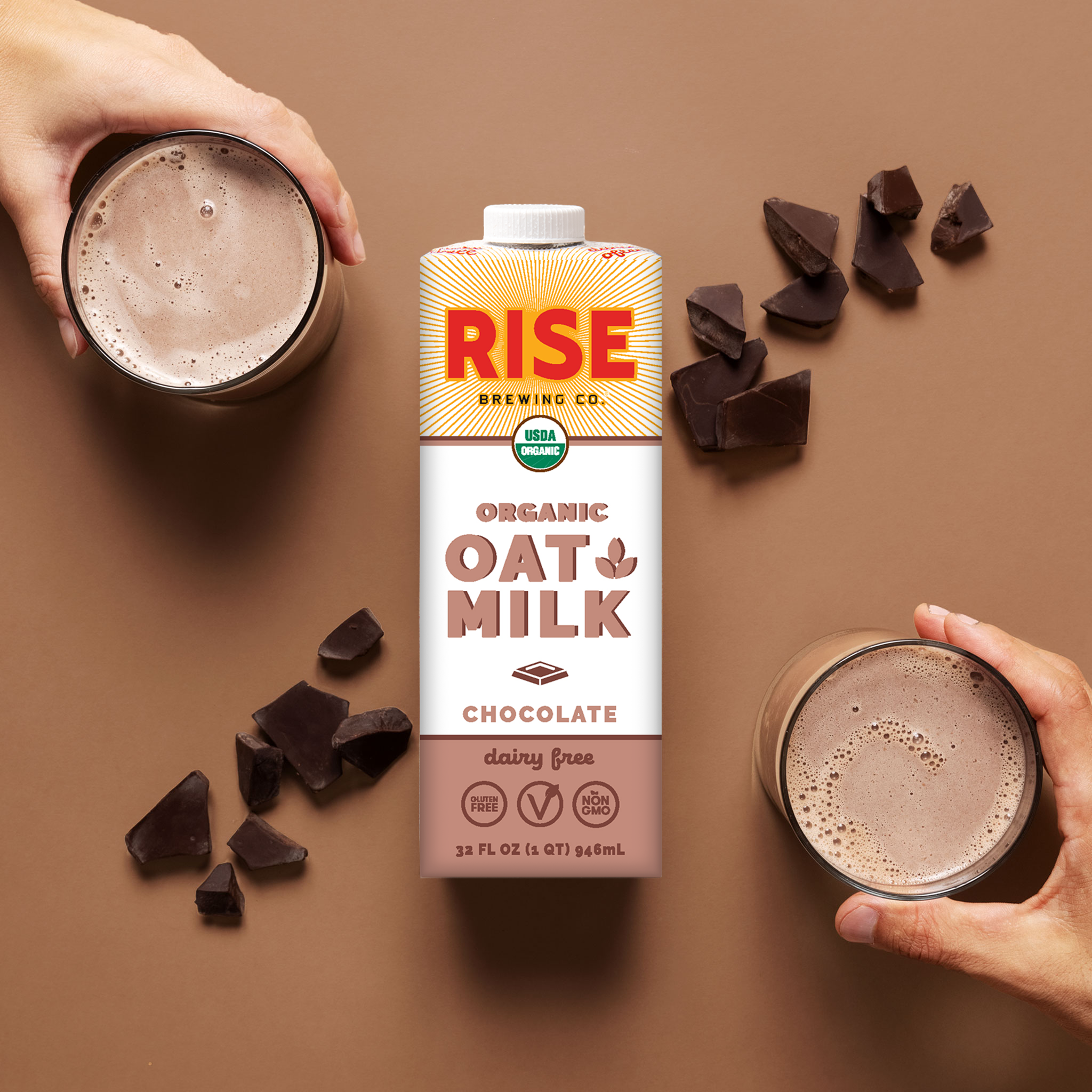 RISE Brewing co. Chocolate Oat Milk Overhead