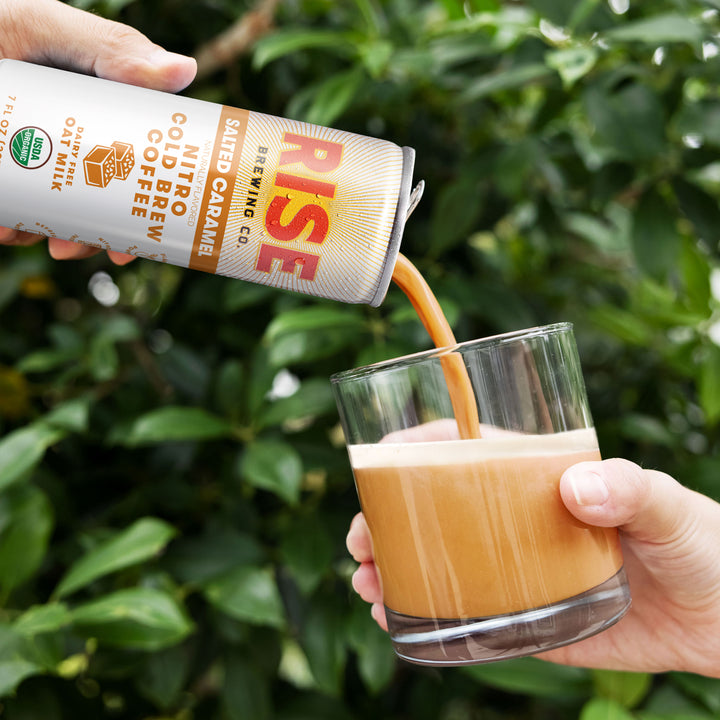 Salted Caramel Nitro Cold Brew Coffee Organic RISE Brewing Co.