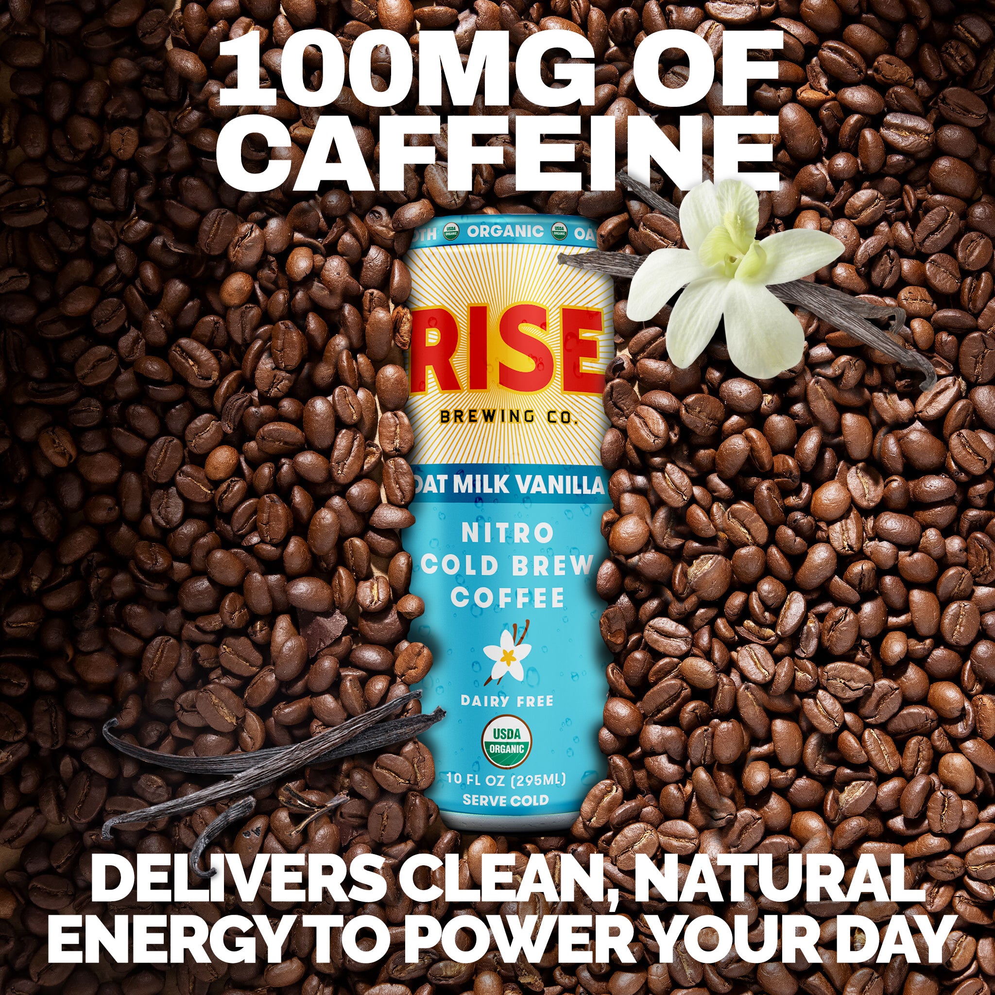 100mg of caffeine. Delivers Clean, Natural Energy to power your day