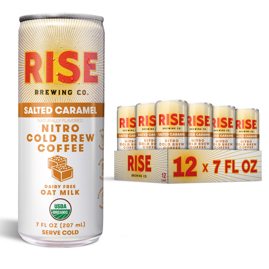 Salted Caramel Nitro Cold Brew Coffee Organic RISE Brewing Co.